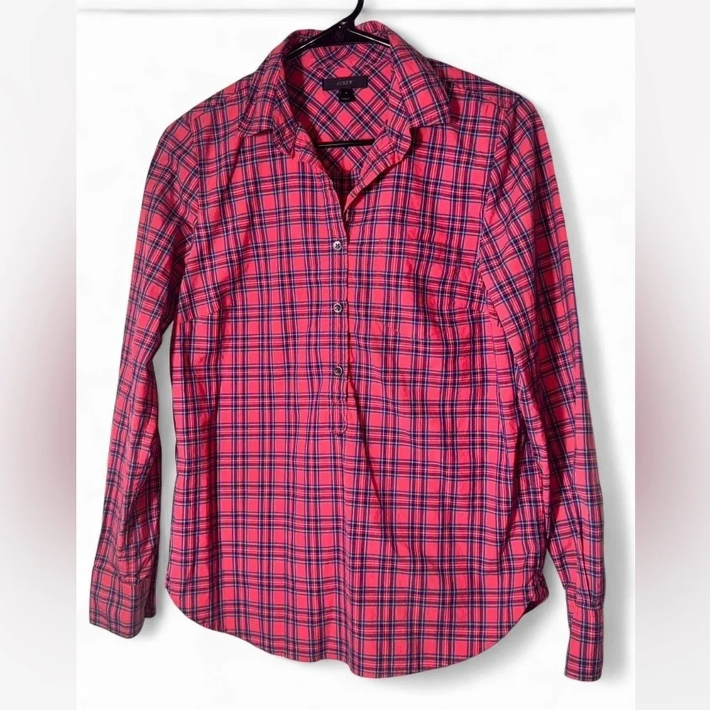 J. Crew Vibrant Plaid Button Down Shirt